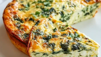 Cottage Cheese & Spinach Crustless Quiche