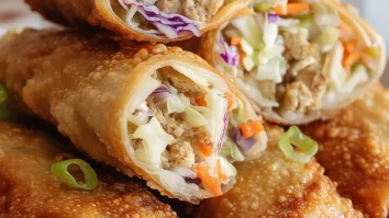 Chicken Coleslaw Egg Rolls