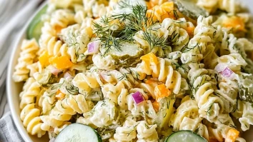 Dill Pickle Pasta Salad