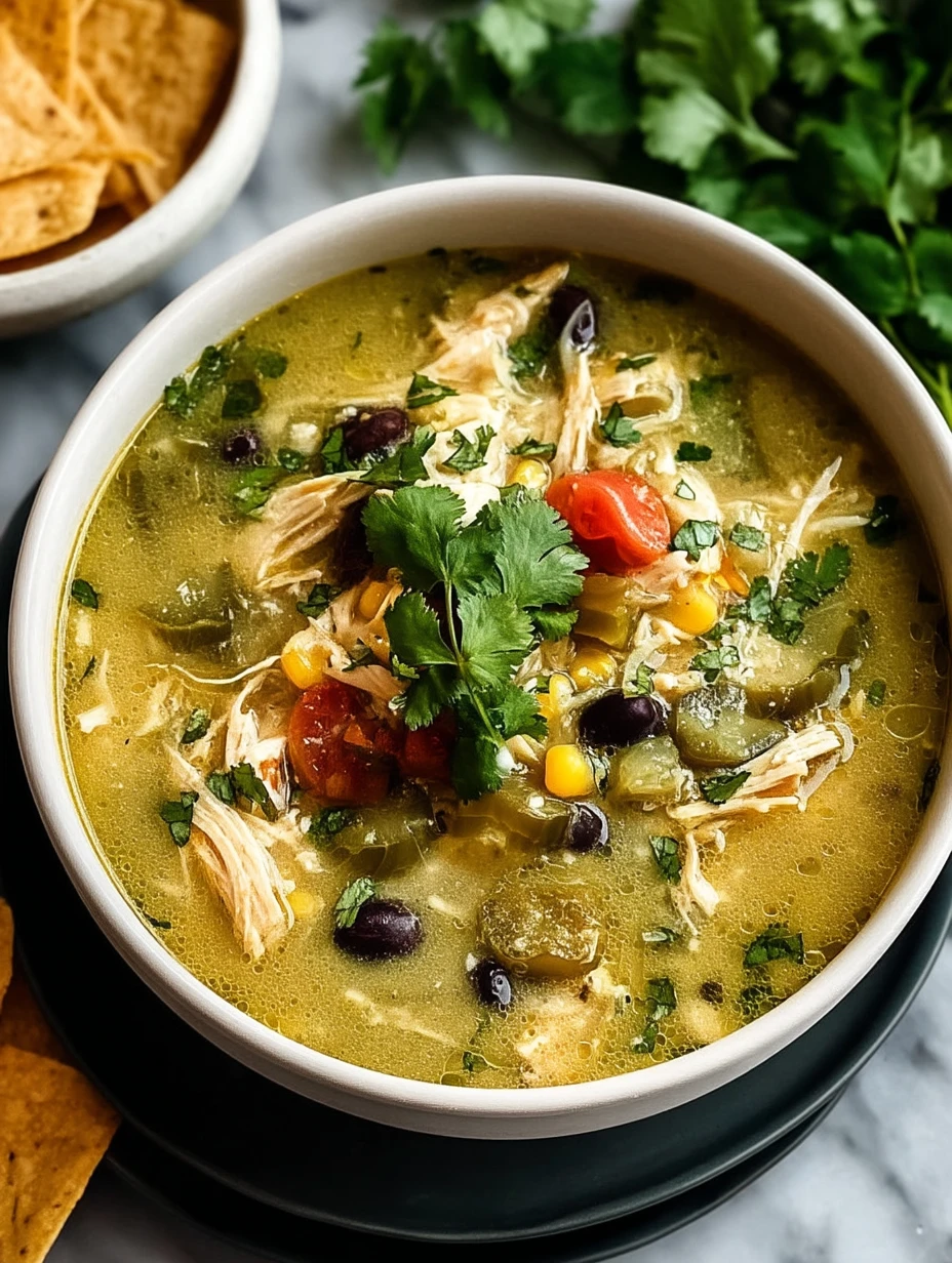 Crock Pot Green Enchilada Chicken Soup