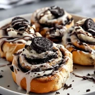 Oreo Stuffed Cinnamon Rolls