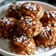 No Bake Salted Caramel Cookies