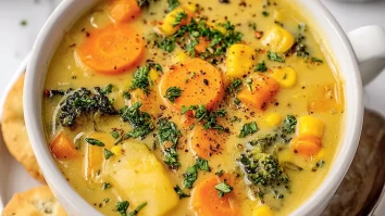 Irresistible One Pot Creamy Vegetable Soup