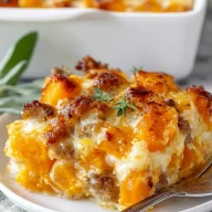 Cheesy Butternut Squash Casserole
