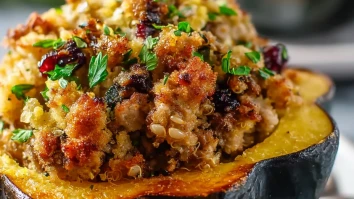 Turkey Stuffed Acorn Squash