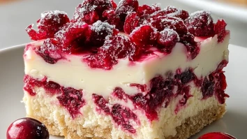 Cranberry Bars with Cream Cheese Frosting