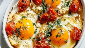 Mediterranean Baked Feta Eggs