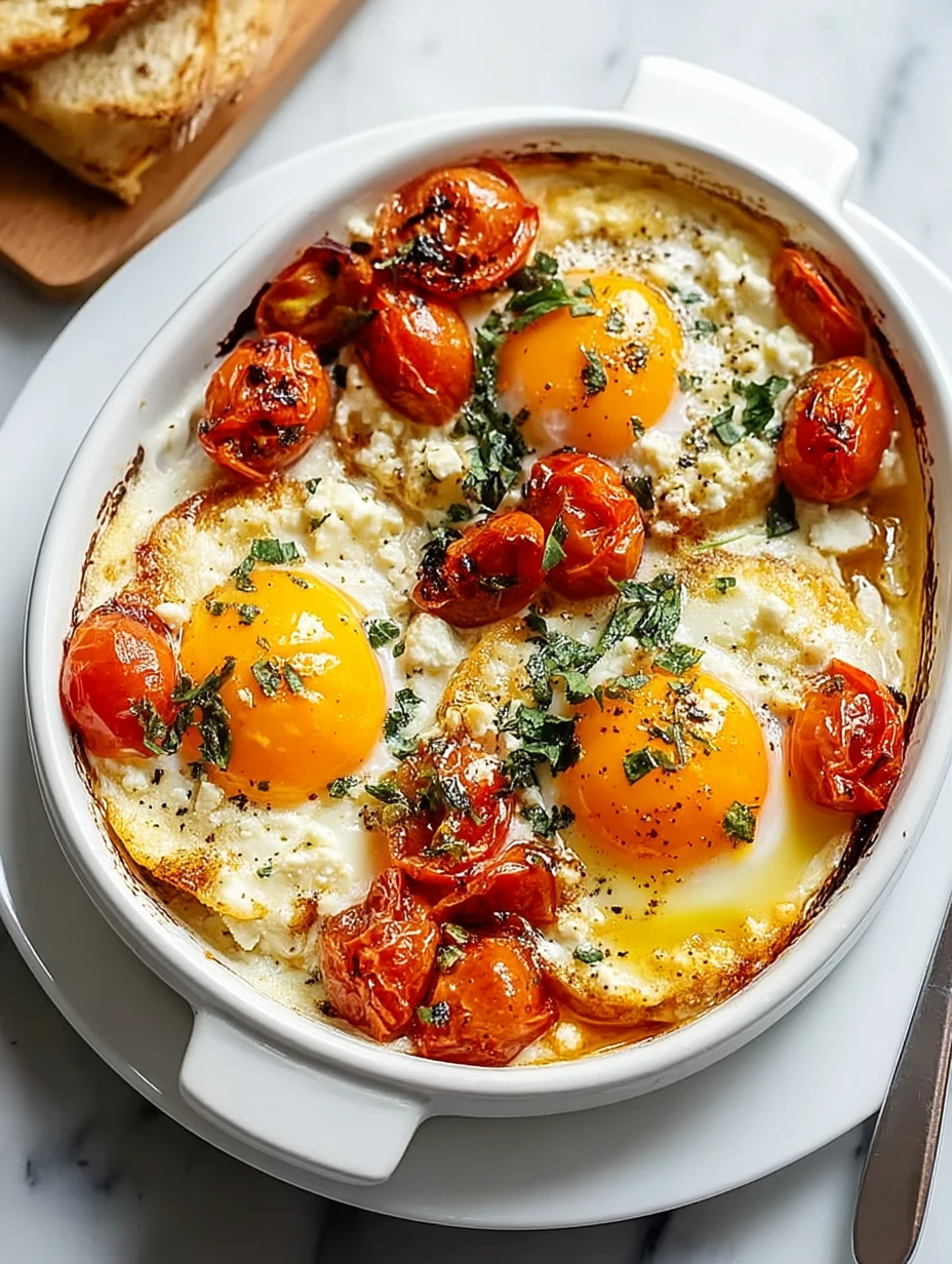 Mediterranean Baked Feta Eggs
