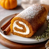 Classic Pumpkin Roll with Creamy Filling