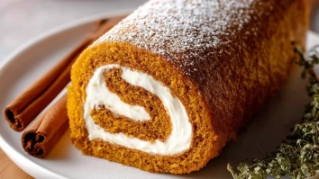 Classic Pumpkin Roll with Creamy Filling