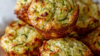 Crispy Parmesan Zucchini Potato Muffins