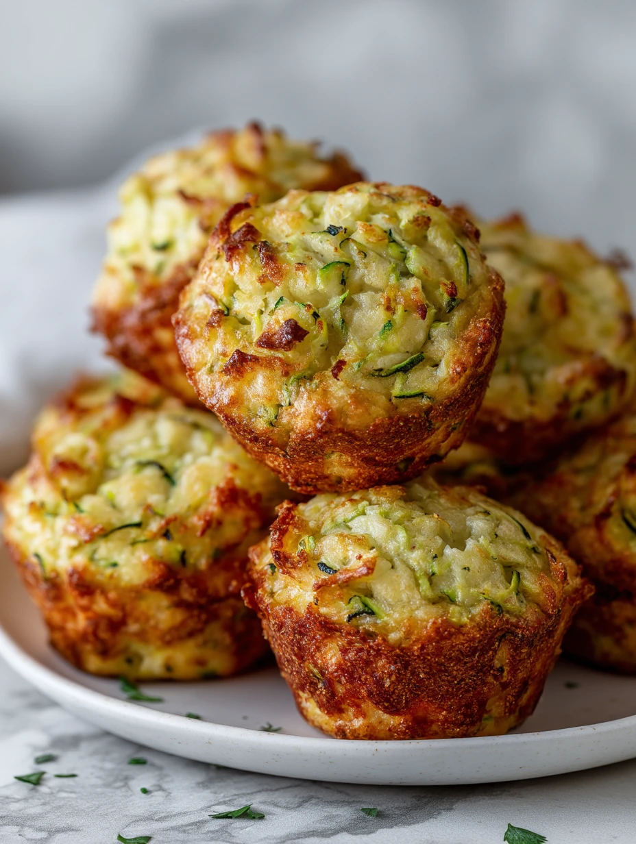 Crispy Parmesan Zucchini Potato Muffins