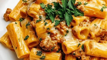 Creamy Sausage Rigatoni