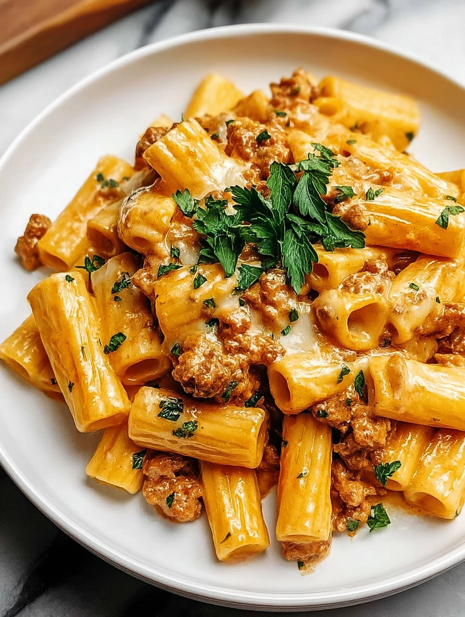 Creamy Sausage Rigatoni