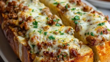 Cheesesteak Stuffed Garlic Bread Loaf