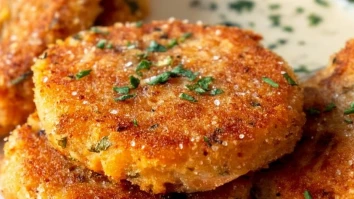 Salmon Patties with Creamy Lemon-Garlic Sauce