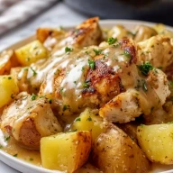 One-Pan Chicken and Potatoes with Gravy