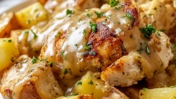 One-Pan Chicken and Potatoes with Gravy