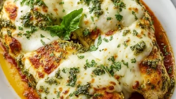 Baked Pesto Mozzarella Chicken
