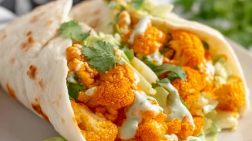 Buffalo Cauliflower Wrap