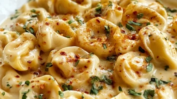 Creamy Crockpot Tortellini Alfredo