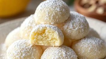 Bright Buttery Lemon Cream Snowball Cookies