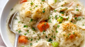 Classic Chicken And Dumplings With Biscuits