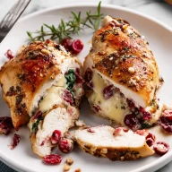 Cranberry Brie Stuffed Chicken Breasts