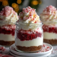 Candy Cane Cheesecake Parfaits