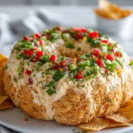 Christmas Taco Cheese Ball Wreath