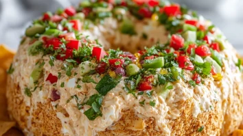 Christmas Taco Cheese Ball Wreath