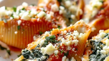 Spinach and Cheese Stuffed Shells