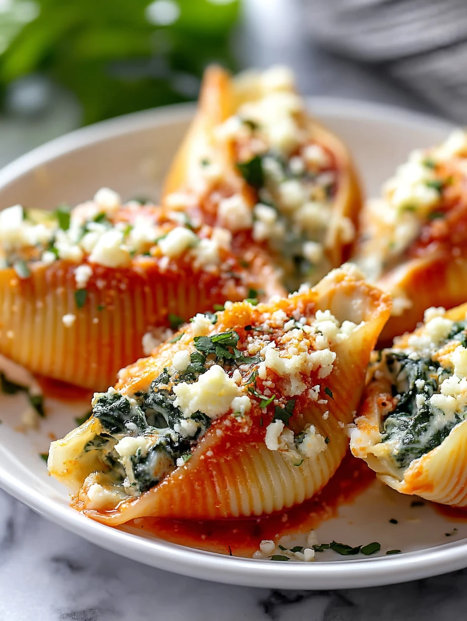 Spinach and Cheese Stuffed Shells