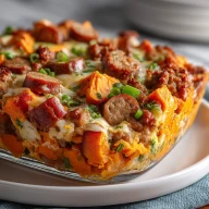 Sweet Potato and Sausage Casserole