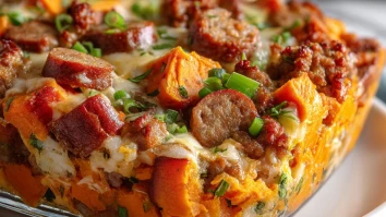 Sweet Potato and Sausage Casserole