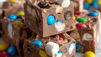 Chocolate Marshmallow M&M Fudge