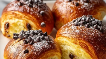 Chocolate Chip Vanilla Custard Brioches