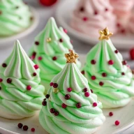 Festive Meringue Christmas Trees