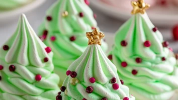 Festive Meringue Christmas Trees