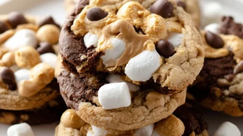 Chocolate Peanut Butter Marshmallow Cookies