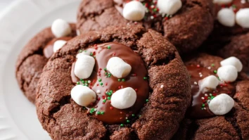 Chewy Hot Cocoa Cookies