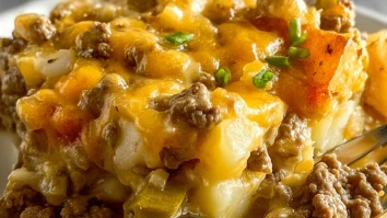 Cheesy Beef & Frozen Potato Casserole
