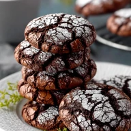 Chewy Chocolate Brownie Crinkle Cookies