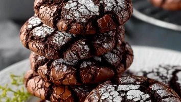 Chewy Chocolate Brownie Crinkle Cookies