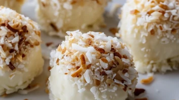 Coconut Snowball Cheesecake Bites