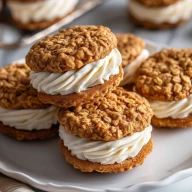 Easy Spiced Eggnog Oatmeal Cream Pies