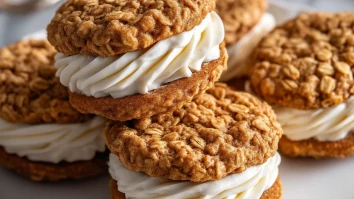 Easy Spiced Eggnog Oatmeal Cream Pies