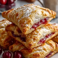 Homemade Cherry Puff Turnovers
