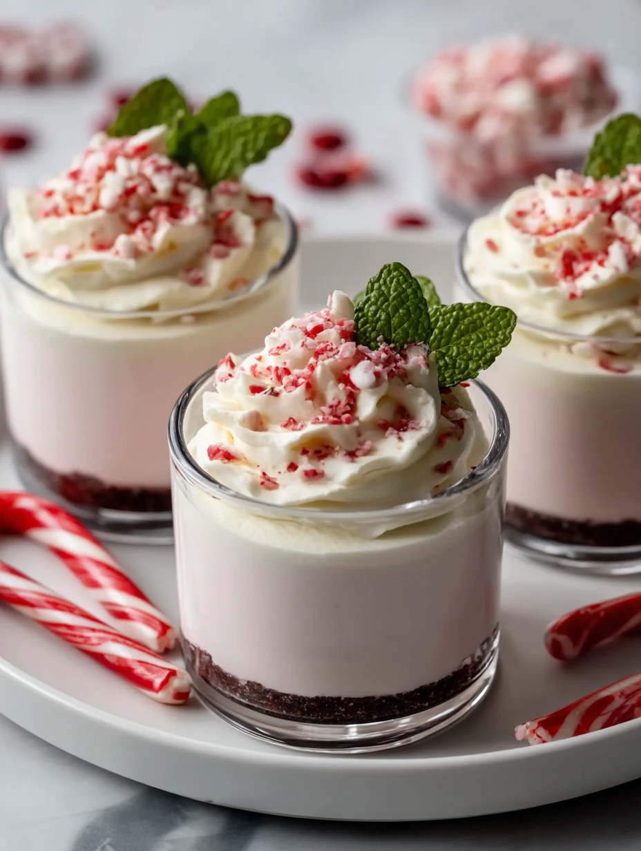 Peppermint Cheesecake Mousse Cups