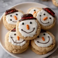 The Best Melted Snowman Peanut Butter Cookies